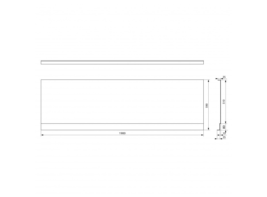 Polysan PLAIN NIKA panel 190x59cm 72561