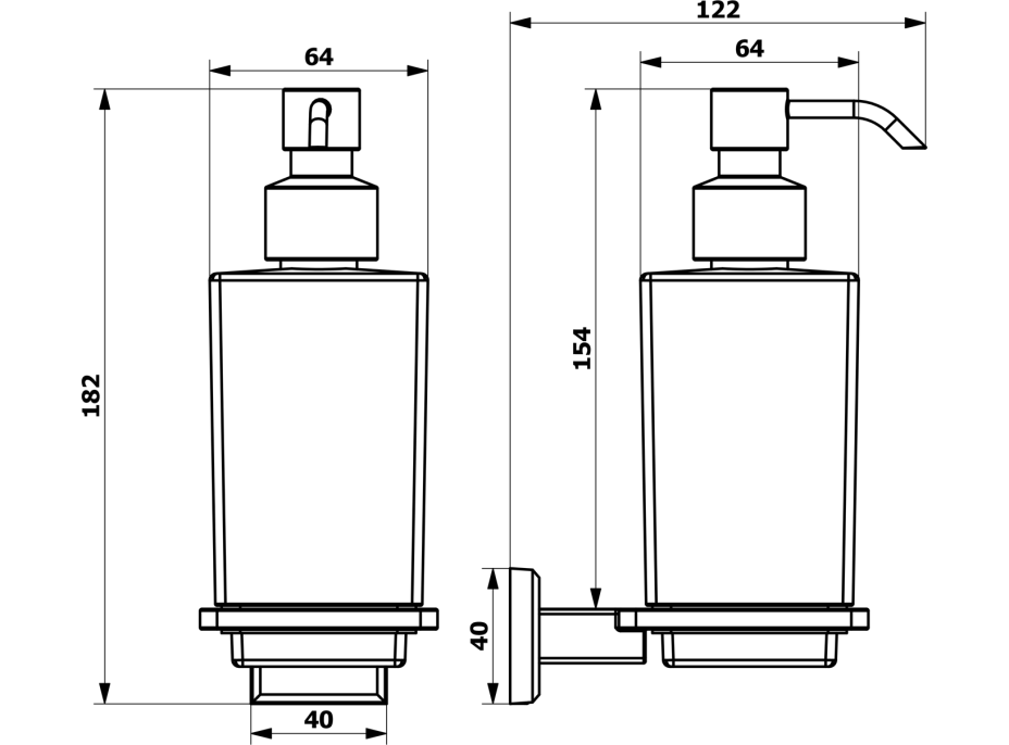 Gedy COLORADO dávkovač mýdla, 230 ml, mléčné sklo, chrom 6981