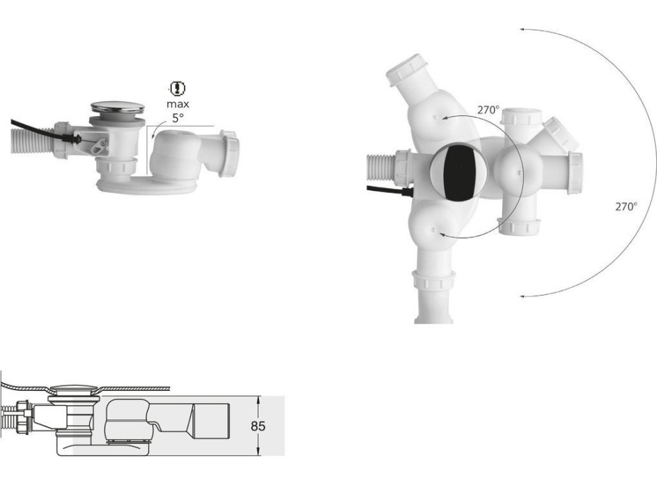 Polysan Sifon 6/4", výška 42mm, DN40 71712