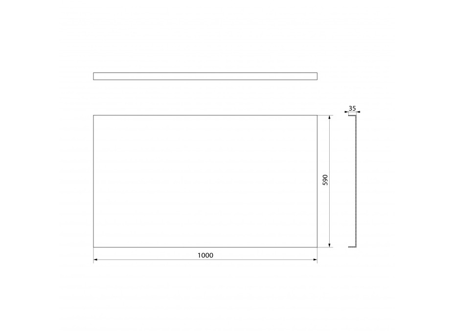 Polysan PLAIN panel boční 100x59cm, černá mat 72723.21