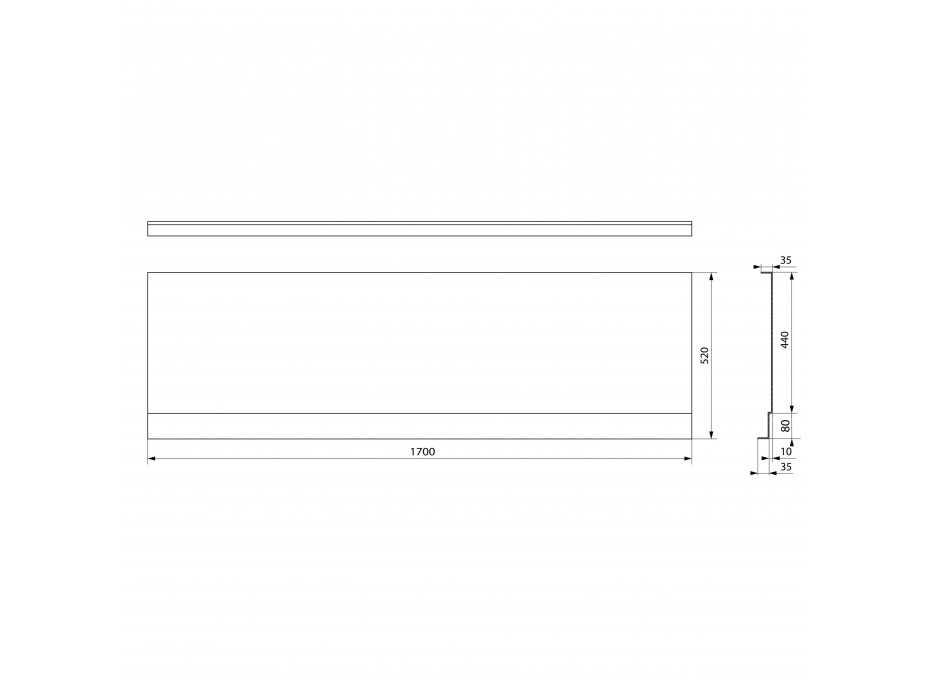 Polysan COUVERT NIKA panel čelní 170x52cm 72848