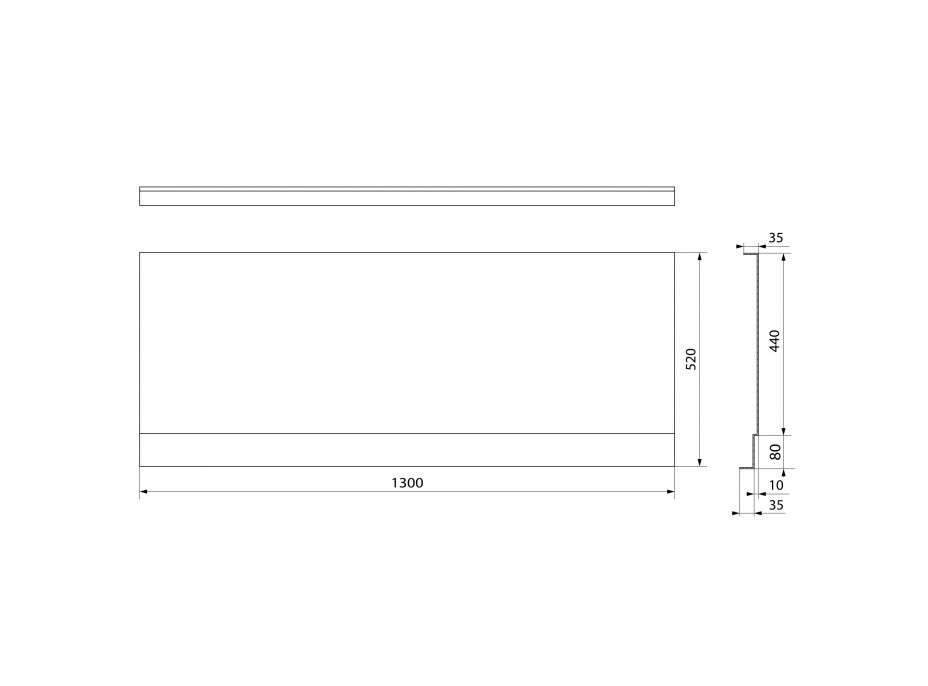 Polysan COUVERT NIKA panel čelní 130x52cm 72852