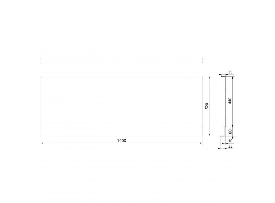 Polysan COUVERT NIKA panel čelní 140x52cm 72851