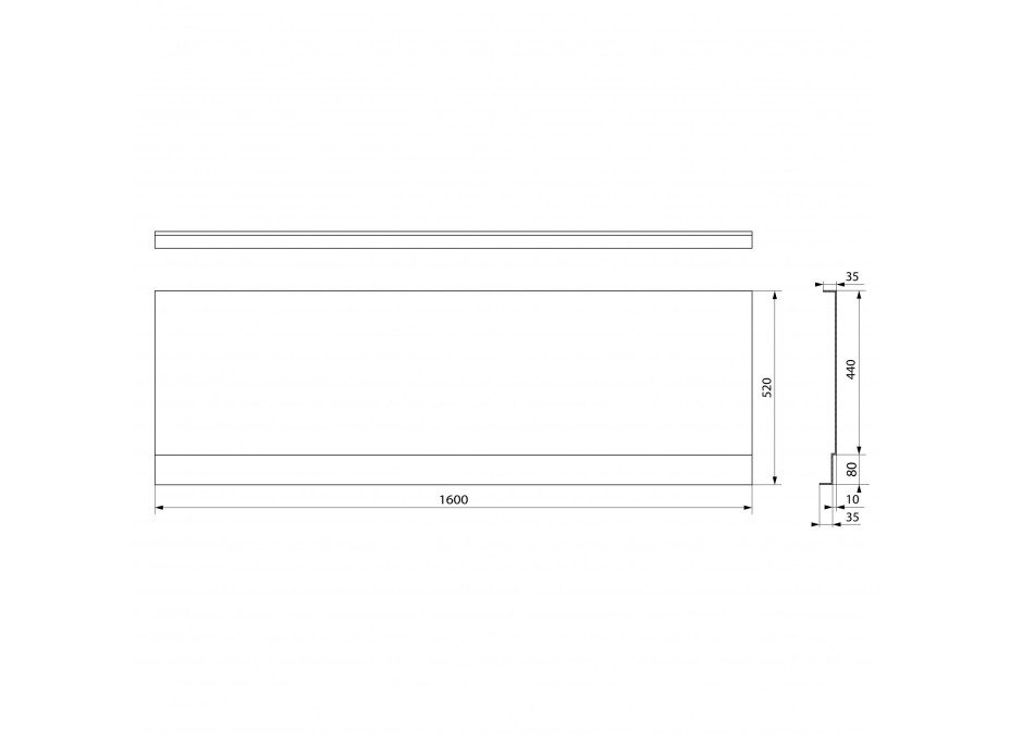 Polysan COUVERT NIKA panel čelní 160x52cm 72849