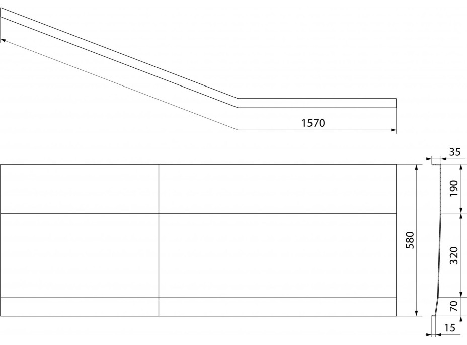 Polysan TIGRA R 150 panel čelní, bílá 72935