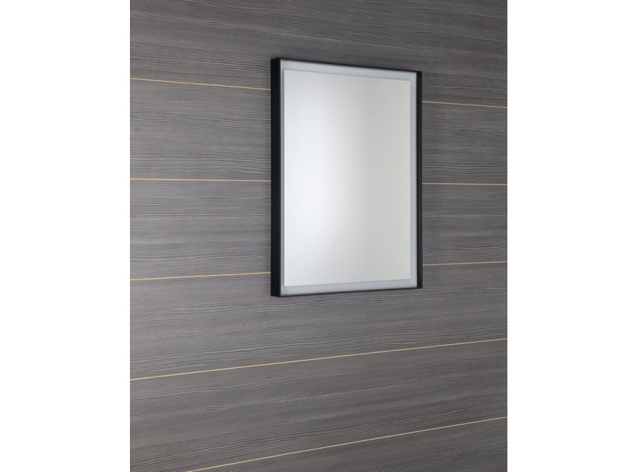 Sapho SORT zrcadlo s LED osvětlením 60x80cm, černá mat ST080