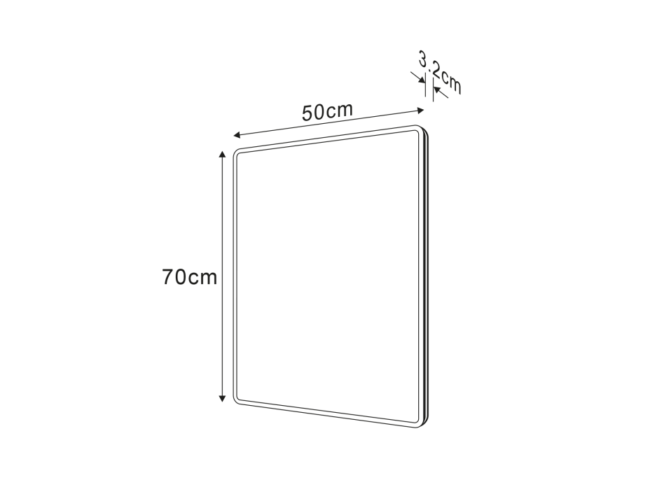 Sapho PIRI zrcadlo s LED osvětlením 50x70cm PR500