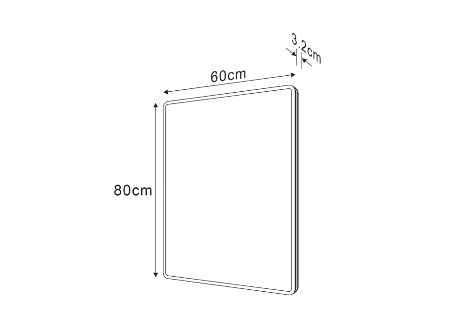 Sapho PIRI zrcadlo s LED osvětlením 60x80cm PR600