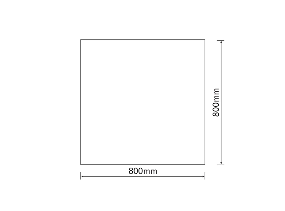 Aqualine Zrcadlo 80x80cm, bez úchytu 22498