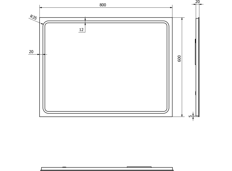 Sapho GEMINI zrcadlo s LED osvětlením 600x800mm GM060