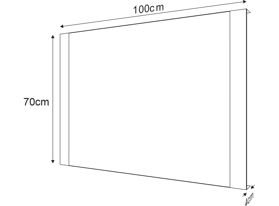 Sapho DURANGO zrcadlo s LED osvětlením 1000x700mm, senzor DG100