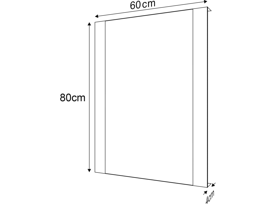 Sapho DURANGO zrcadlo s LED osvětlením 600x800mm, senzor DG060