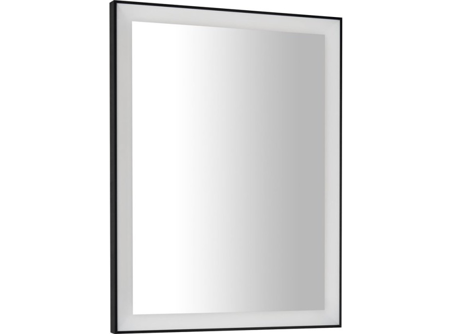 Sapho GANO zrcadlo s LED osvětlením 60x80cm, černá LG260