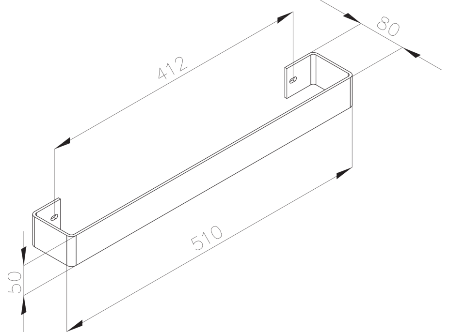 Sapho COLONNA držák ručníků 510x80 mm, nerez lesk IRPA14