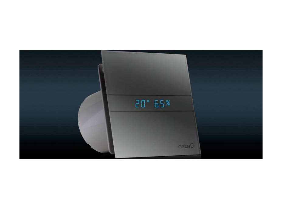 Cata E-120 GTH koupelnový ventilátor axiální s automatem, 6W/11W, potrubí 120mm, bílá 00901200