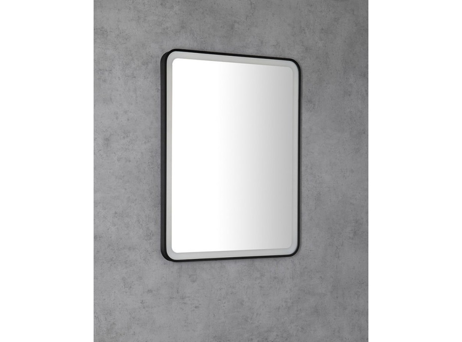 Sapho VENERO zrcadlo s LED osvětlením 60x80cm, černá VR260