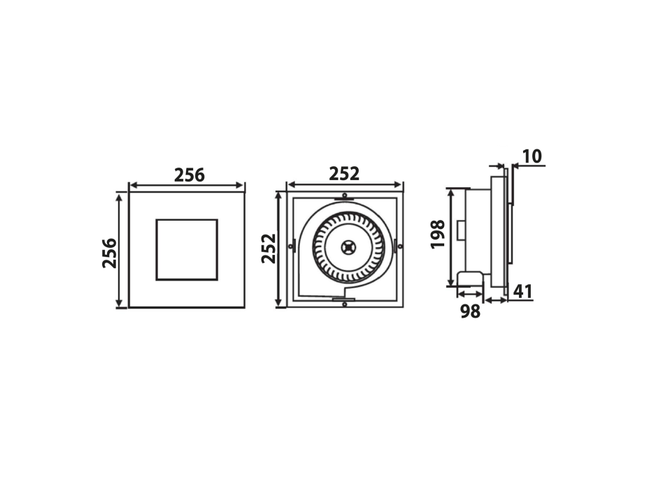 Sapho TECTO stropní ventilátor axiální s časovačem, 20W, potrubí 100mm, bílá TC202