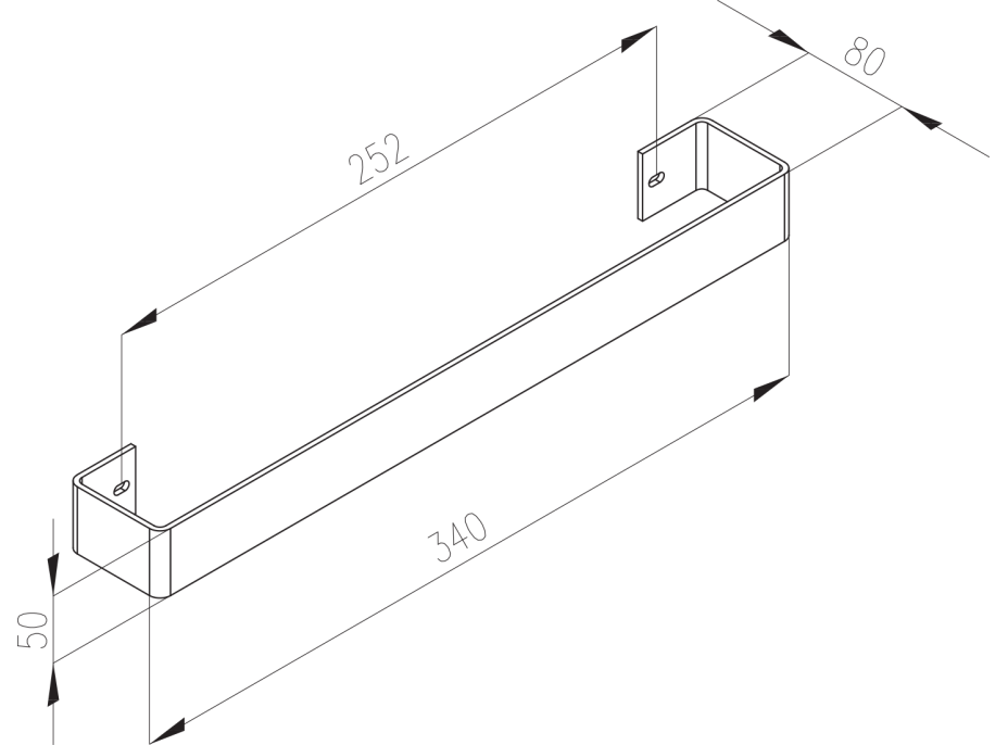 Sapho COLONNA držák ručníků 340x80 mm, nerez lesk IRPA10