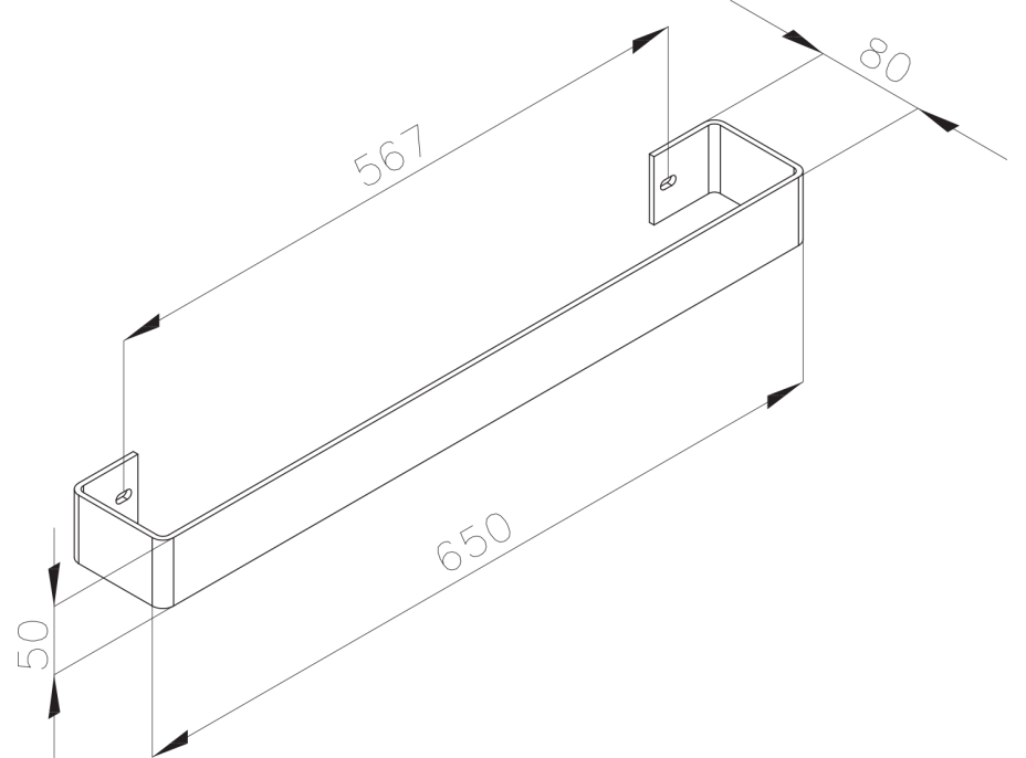 Sapho MAGNIFICA držák ručníků 650x80 mm, nerez lesk IRPA17