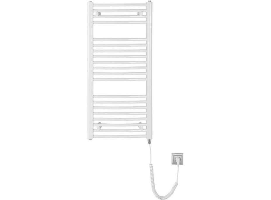 Aqualine ORBIT-E elektrické otopné těleso oblé 450x960 mm, 300 W, bílá ILEO94T