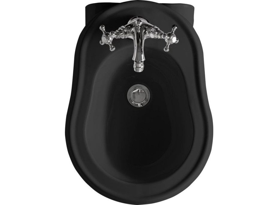 Kerasan RETRO bidet závěsný 38x52cm, černá mat 102631