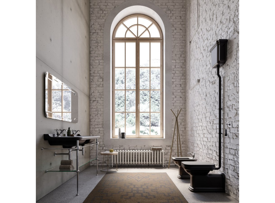 Kerasan WALDORF bidet stojící 37x65cm, černá mat 4120K7