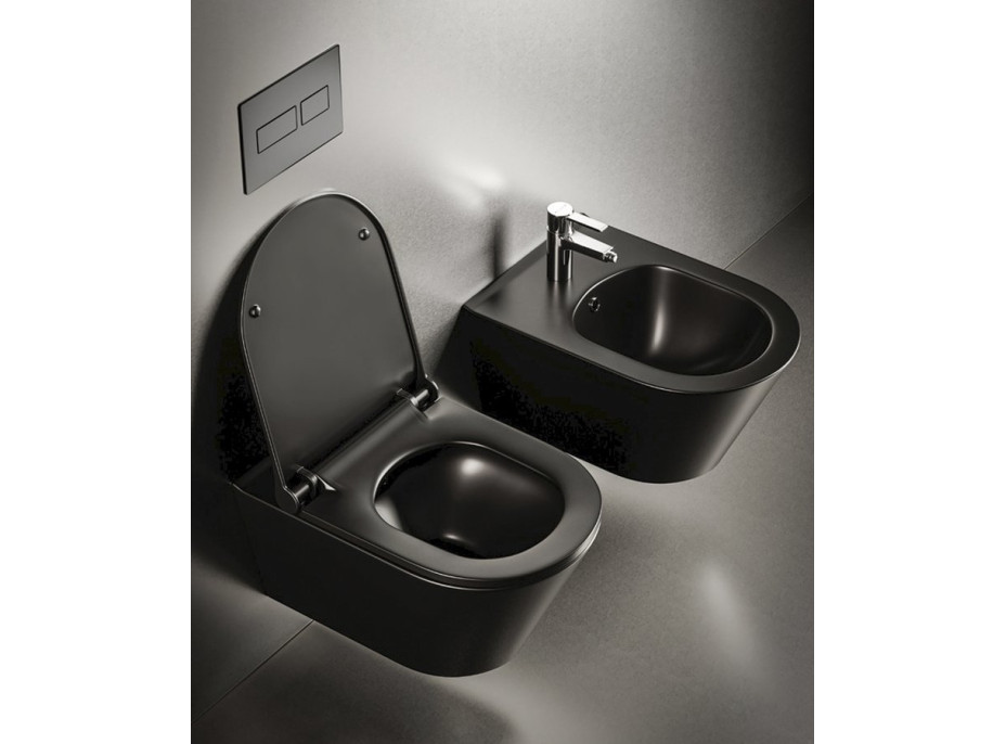 Sapho AVVA bidet závěsný 35, 5x53 cm, černá mat 100324-110