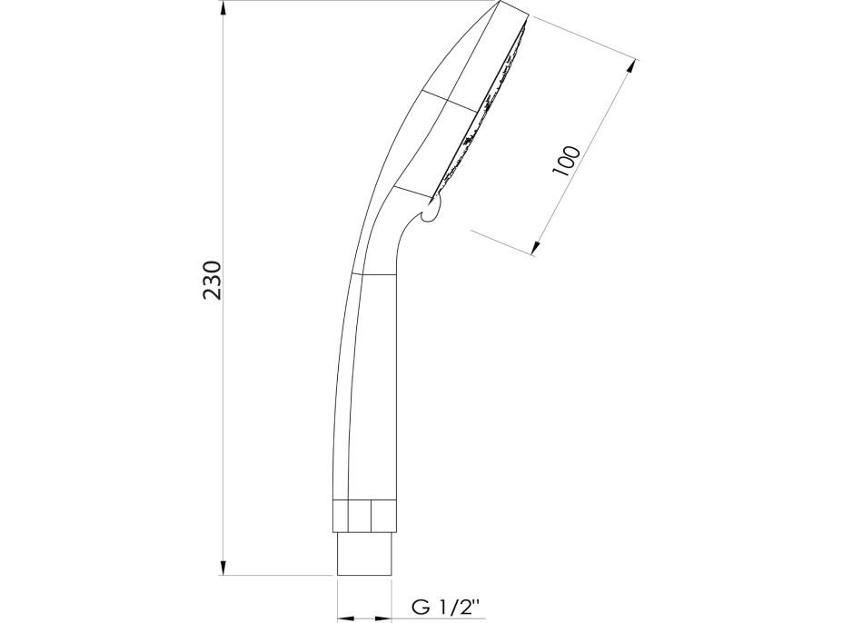 Aqualine Ruční masážní sprcha, 3 režimy sprchování, průměr 100mm, ABS/černá mat SC106