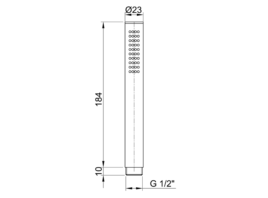 Sapho MINIMAL ruční sprcha, 184mm, nerez mat MI097