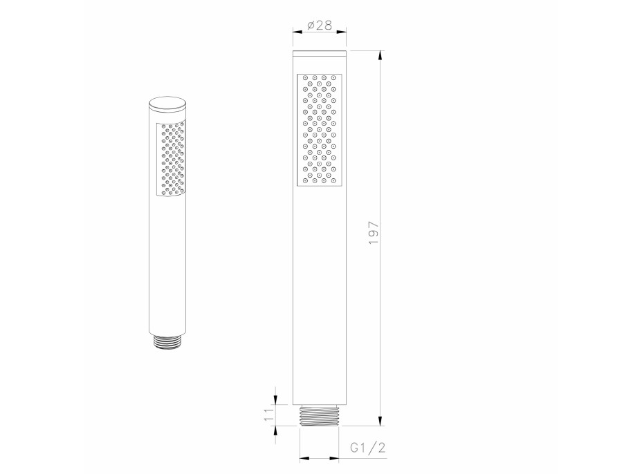 Sapho Ruční sprcha, 185mm, zlato mat DO219