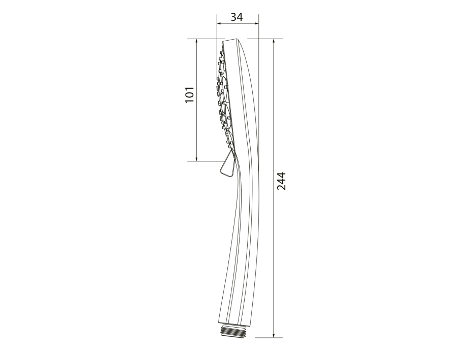 Sapho Ruční masážní sprcha, 4 režimy sprchování, průměr 101mm, ABS/černá mat 1204-02B