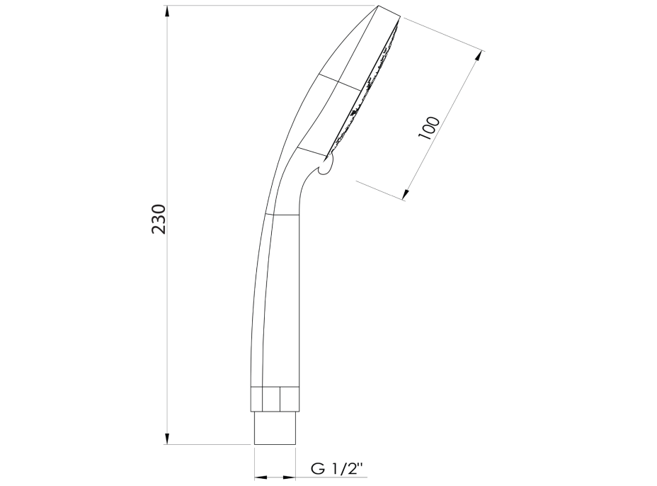 Aqualine Ruční masážní sprcha, 3 režimy sprchování, průměr 100mm, ABS/chrom SC105