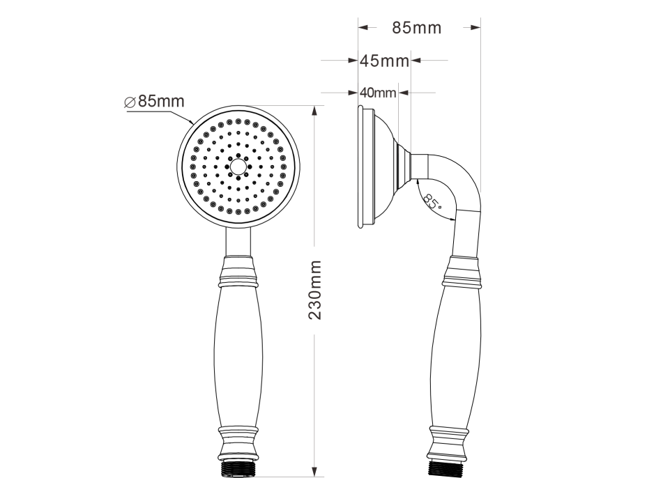 Sapho DREAMART ruční sprcha, 230mm, chrom DOC148