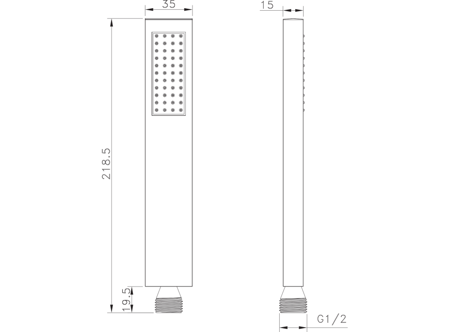 Sapho Ruční sprcha, 219mm, zlato DO316