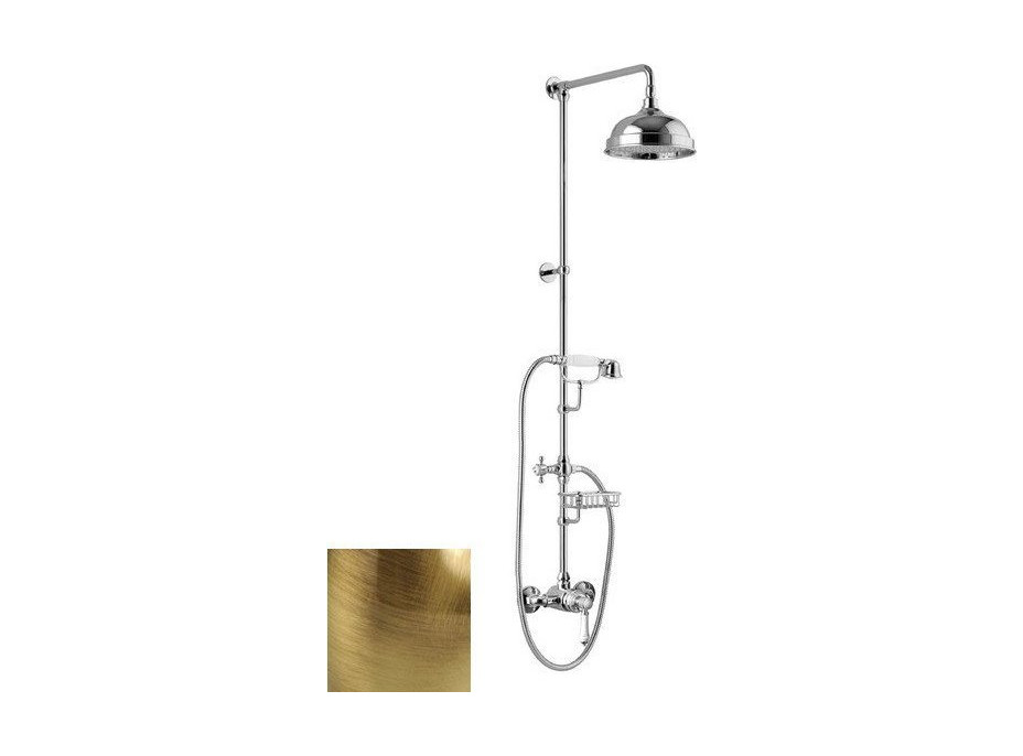 Sapho VIENNA sprchový sloup s pákovou baterií, mýdlenka, 1291mm, bronz VO138BR