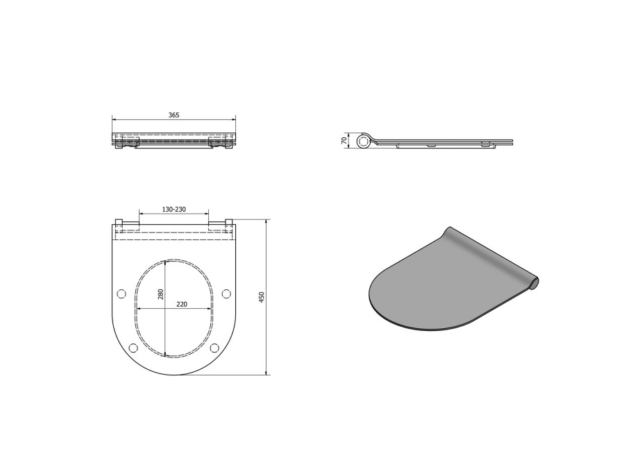 GSI PURA WC sedátko, SLIM, Soft Close, agave mat/chrom MS86CSN04