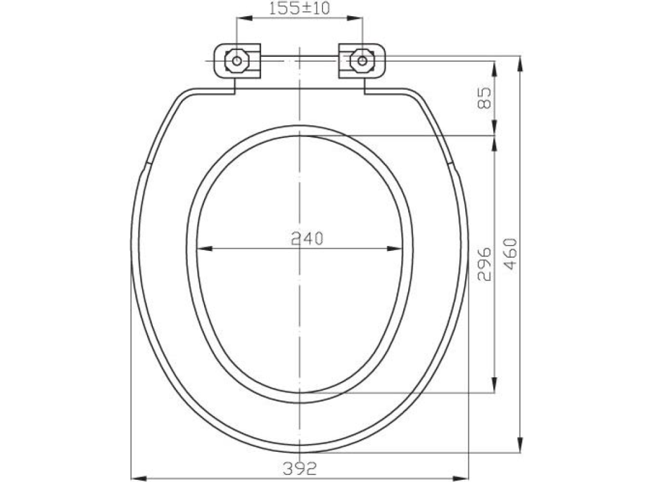 Aqualine HELENA WC sedátko, bílá 3550