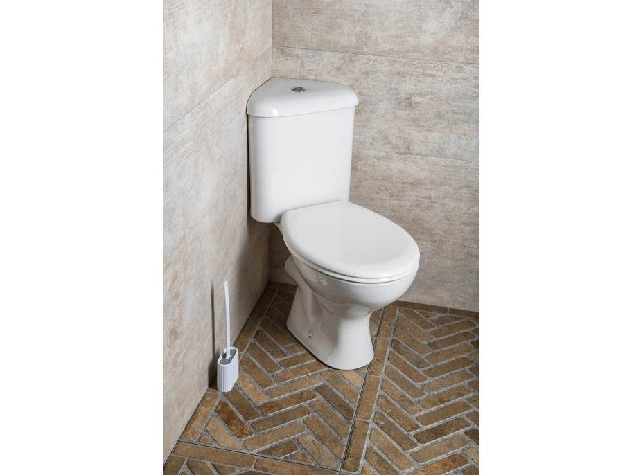 Aqualine CLIFTON rohové WC kombi, dvojtlačítko 3/6l, zadní/spodní odpad, bílá FS1PK