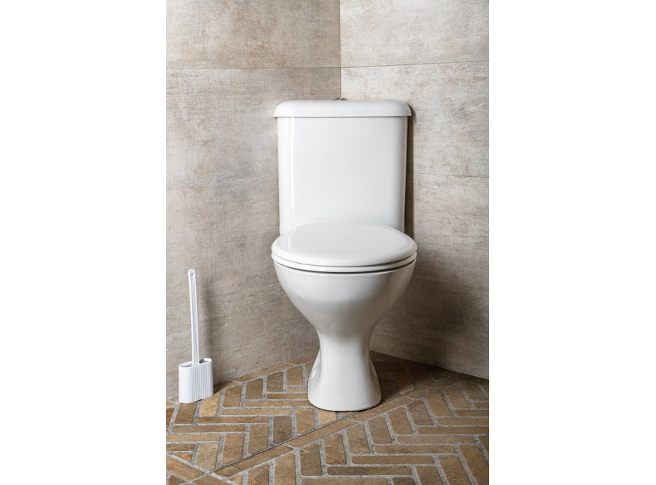 Aqualine CLIFTON rohové WC kombi, dvojtlačítko 3/6l, zadní/spodní odpad, bílá FS1PK