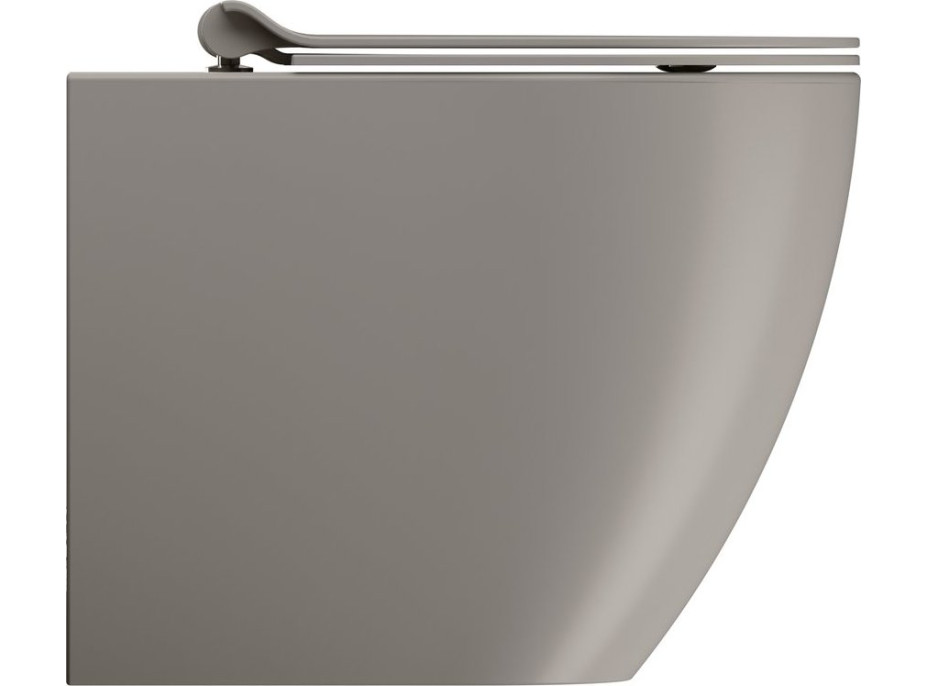 GSI PURA WC mísa stojící, Swirlflush, 36x55cm, spodní/zadní odpad, tortora dual-mat 880305