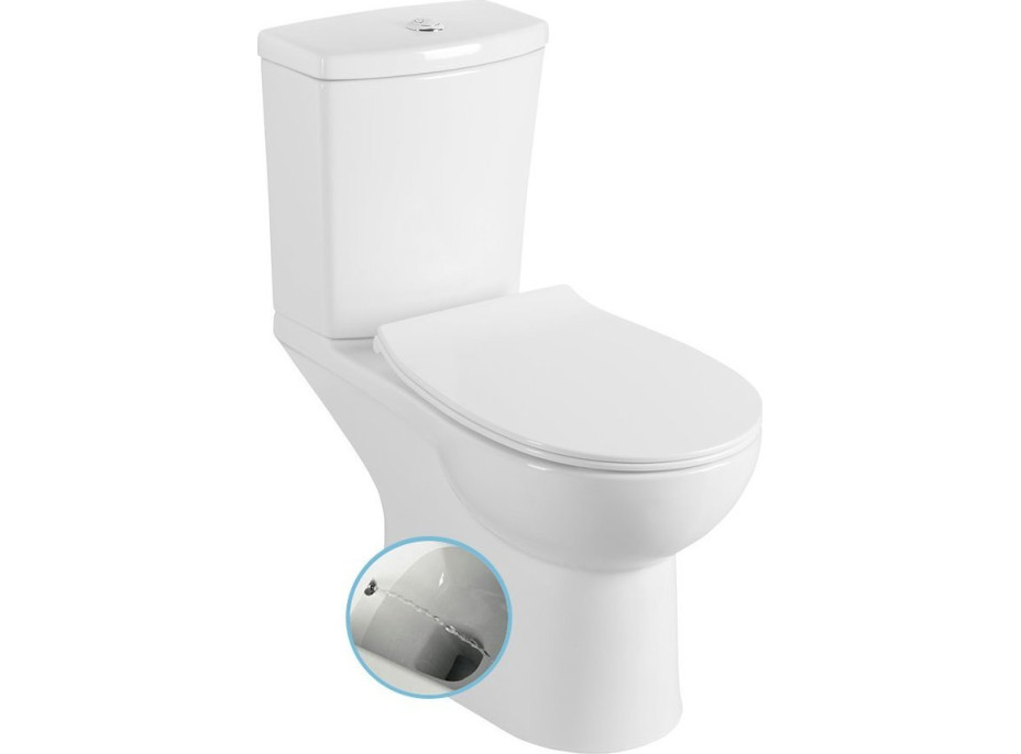 Sapho KAIRO CLEANWASH WC kombi s bidet. sprškou, zadní odpad, bílá PC106