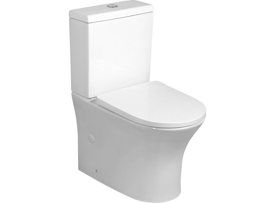 Bruckner LEON RIMLESS WC mísa pro kombi, spodní/zadní odpad, bílá 201.421.4