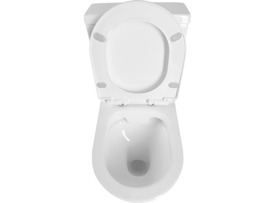 Aqualine JALTA WC kombi, Rimless, spodní/zadní odpad, bílá PB103RW