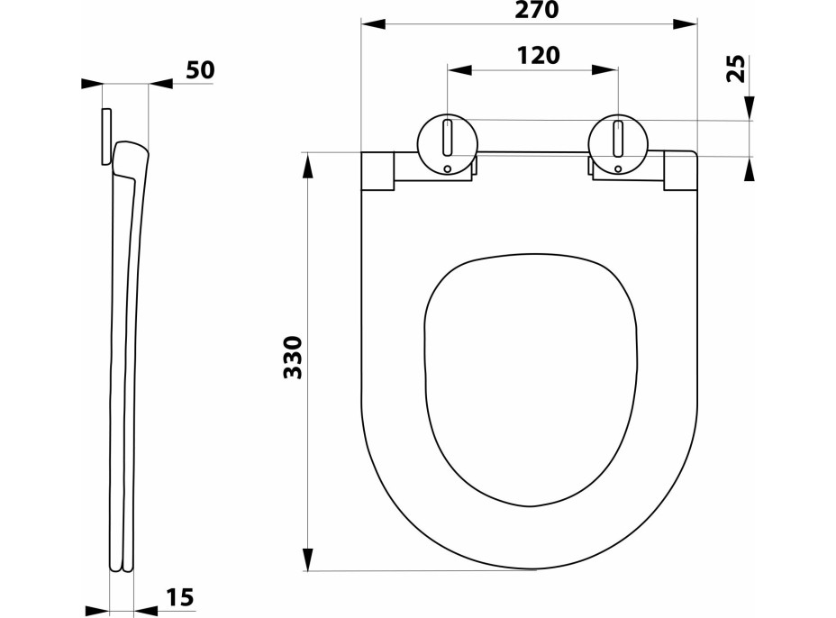 Aqualine PETIT WC sedátko, bílá PT005