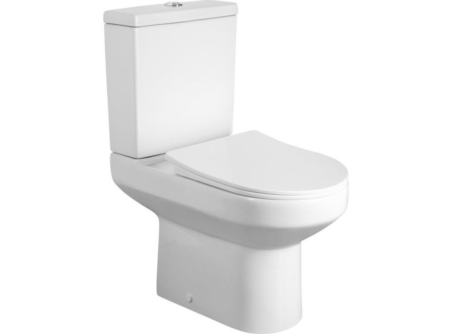 Aqualine VERMET WC kombi mísa, zadní/spodní odpad, bílá VR038-432