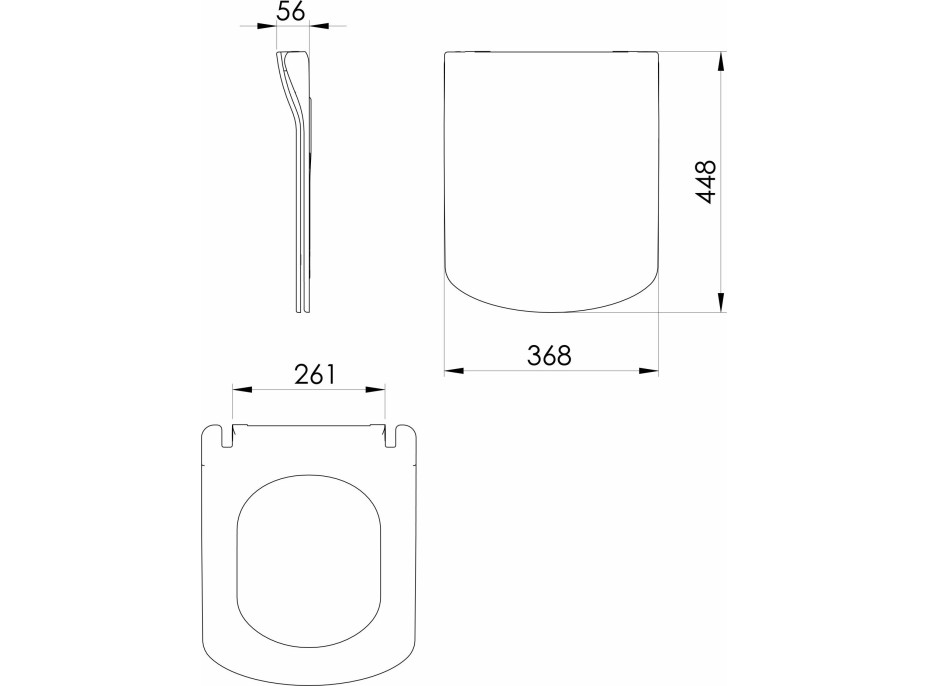 CREAVIT GLANC WC sedátko, SLIM, Soft Close, bílá GC5030