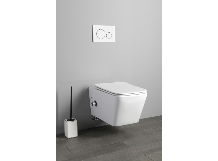 Sapho PORTO CLEANWASH závěsná WC mísa Rimless, integrovaná baterie a bidet. sprška, 36x5cm, bílá PZ102RX