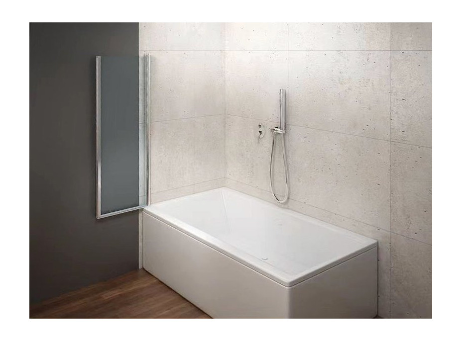 Aqualine WILA vanová zástěna 900x1400 mm skládací, chrom, čiré sklo AQ5742