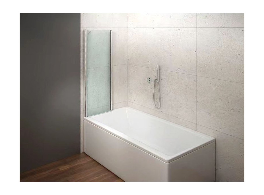 Aqualine WILA vanová zástěna 900x1400 mm skládací, chrom, čiré sklo AQ5742