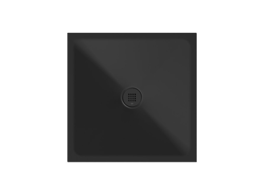 GSI Keramická sprchová vanička, čtverec 80x80x2cm, černá mat 46080826